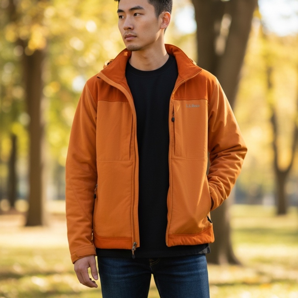 L.L. Bean  bigelow insulated softshell jacket men’s size large
